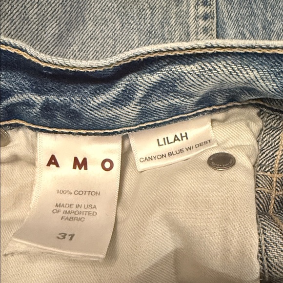 AMO Lilah Denim Jeans cutoff shorts. Size 31 - Picture 5 of 6